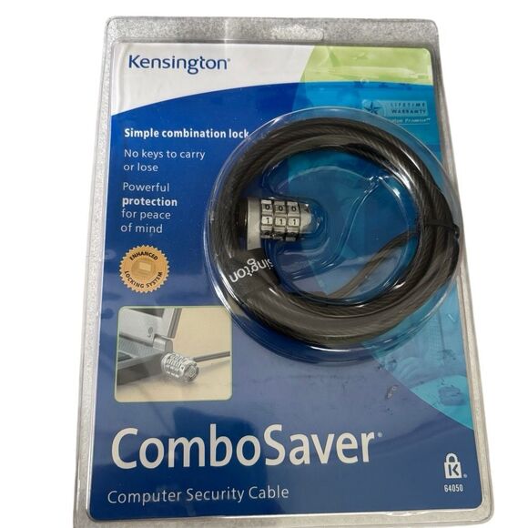 Kensington Other - Kensington Simple Combination Lock Combo Saver Computer Security Cable 64050